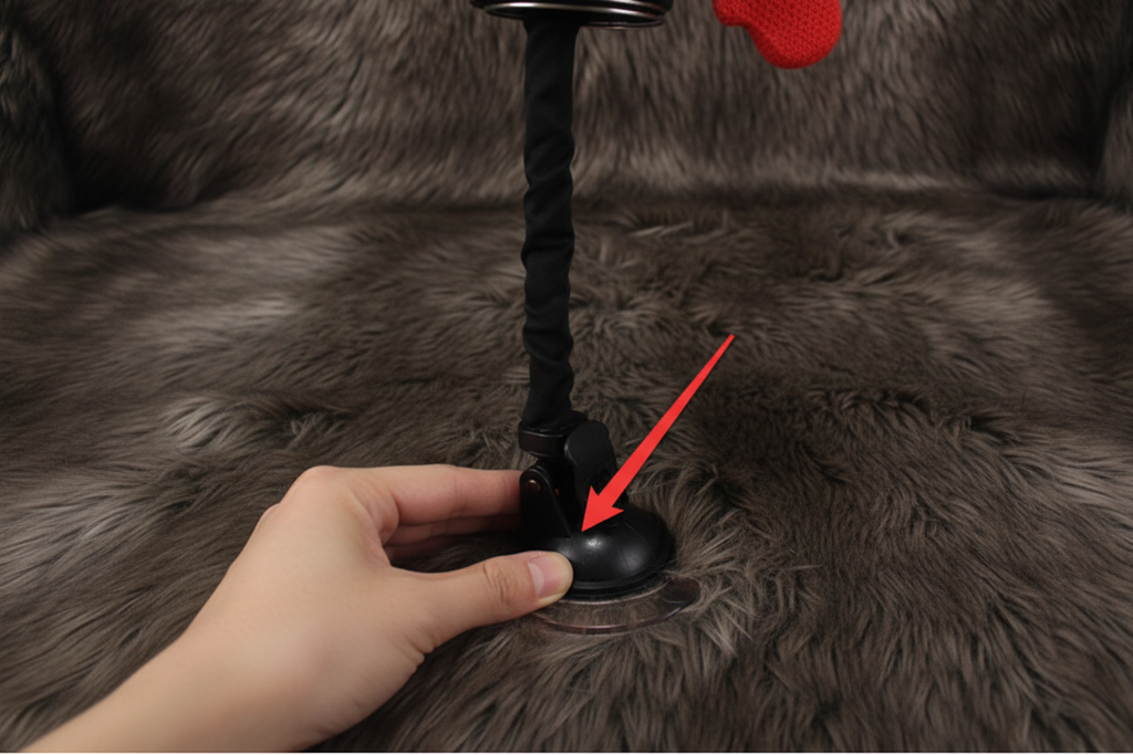 Cat Boxing Toy on Dark Fur - 4