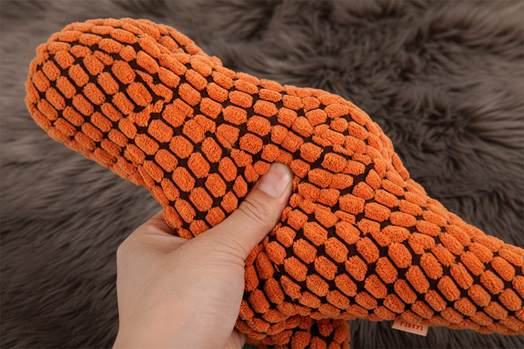 Dino Toy on Dark Fur - 7