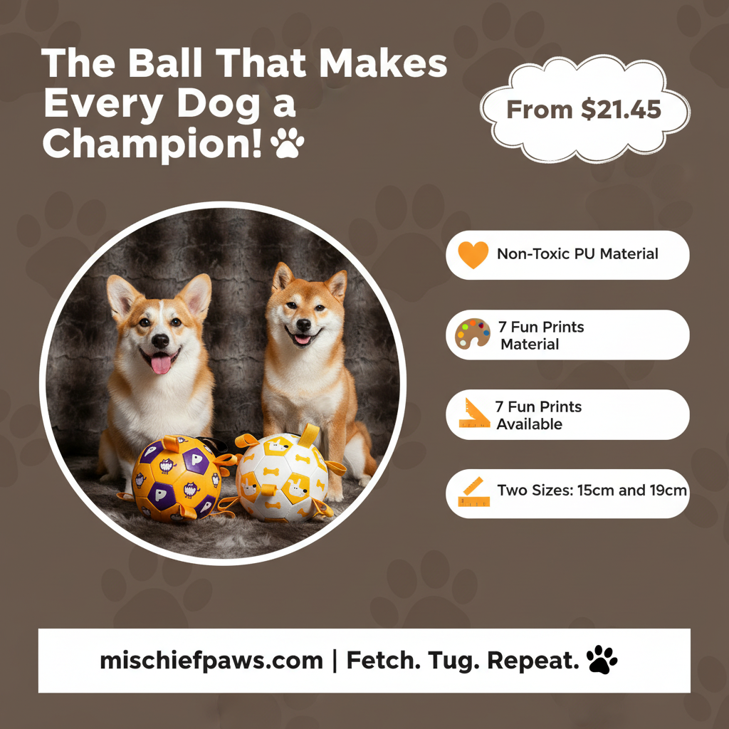 Dog Soccer Ball Toy Banner