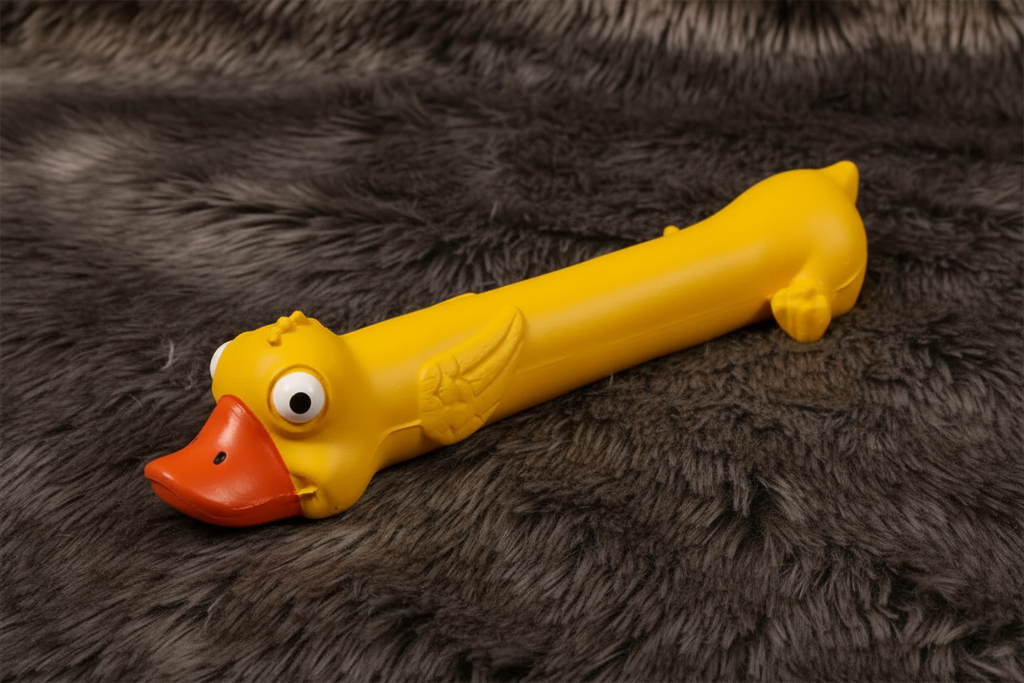 Yellow duck toy clean side profile