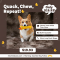 Mischief Paws Squeaky Duck Dog Toy promotional banner