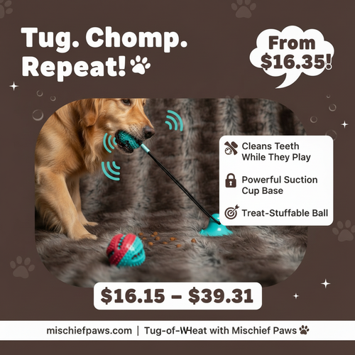 Dog Suction Cup Tug Ball Toy promotional banner