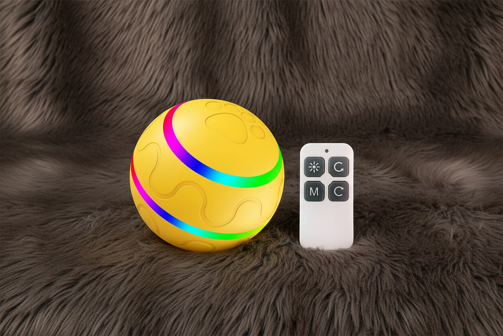 Yellow ball with remote control