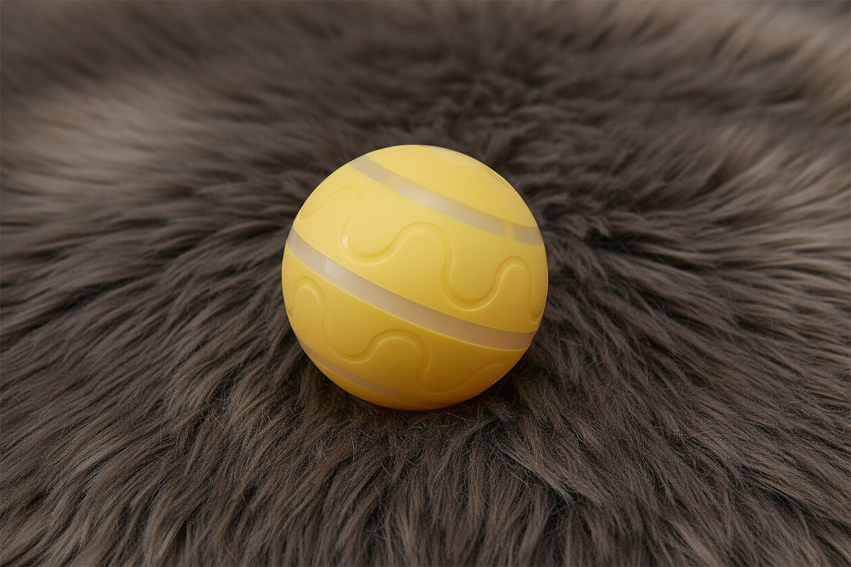 Yellow ball close-up no LED