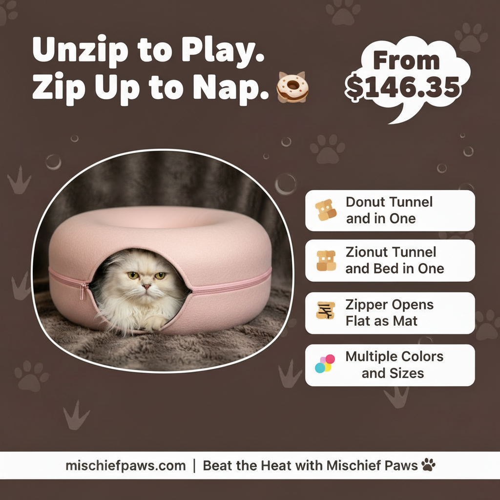 Felt Donut Cat Tunnel Nest promotional banner