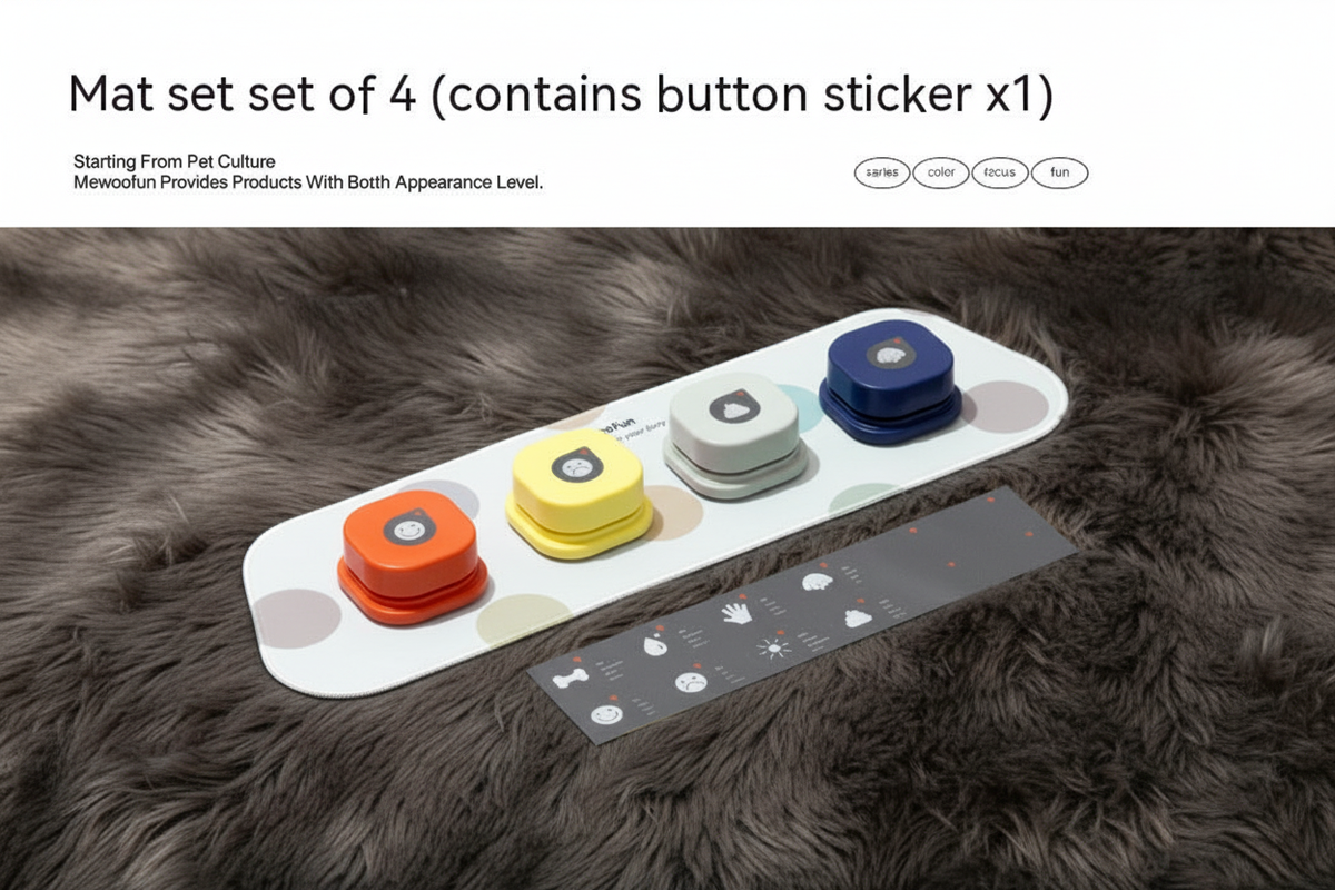 Mat set of 4 with sticker sheet