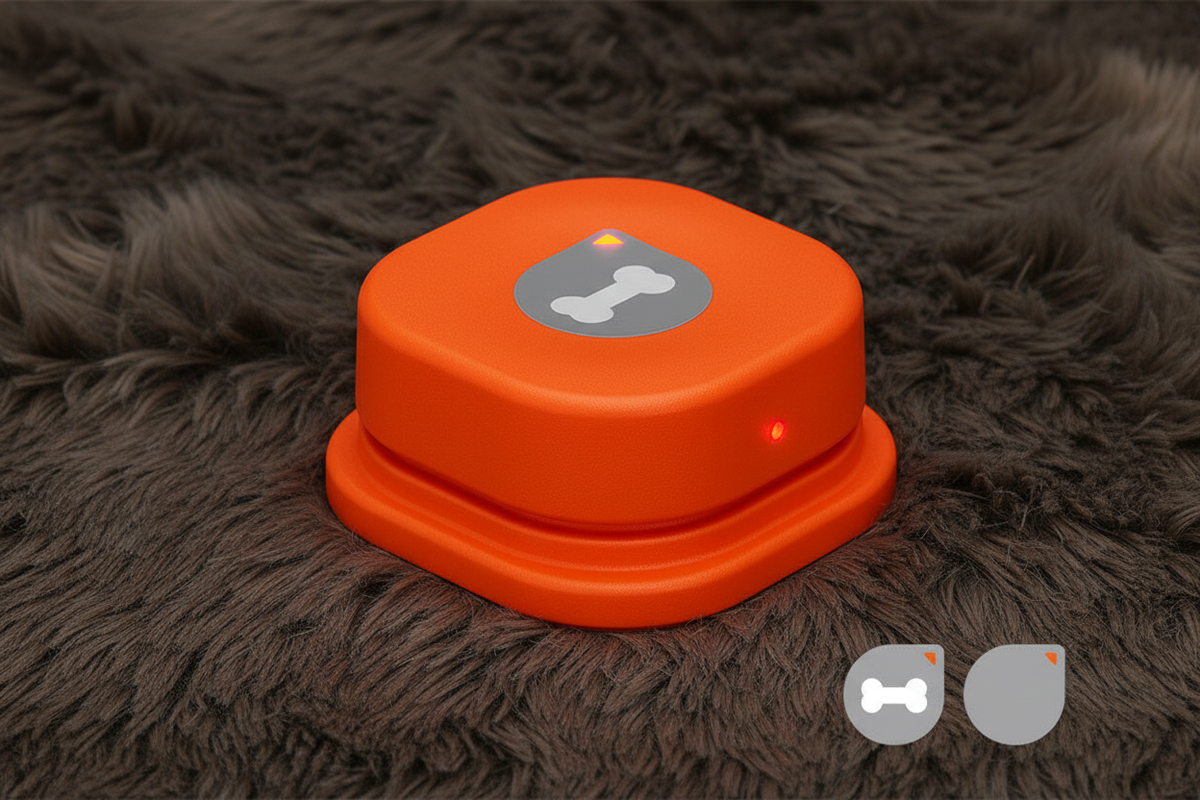 Orange button solo hero shot