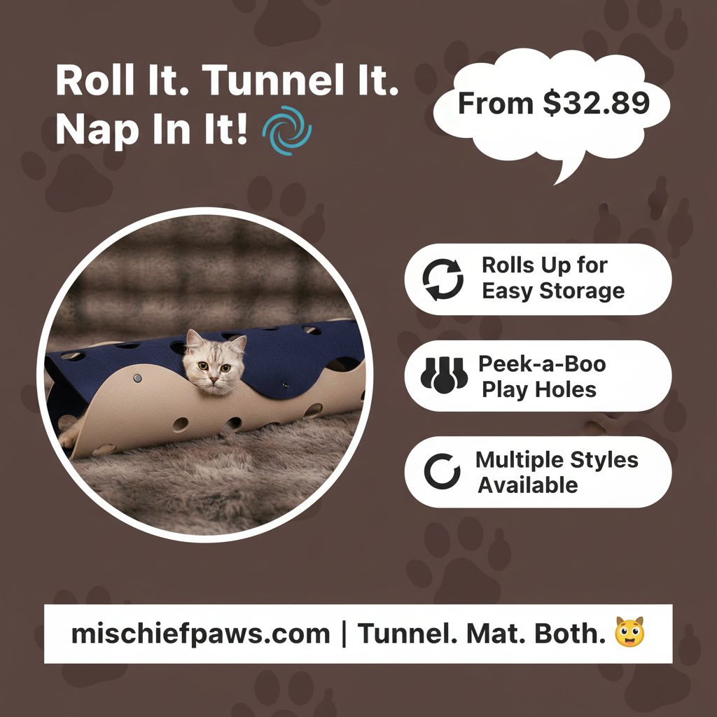 Deformable Felt Cat Tunnel Mat promotional banner