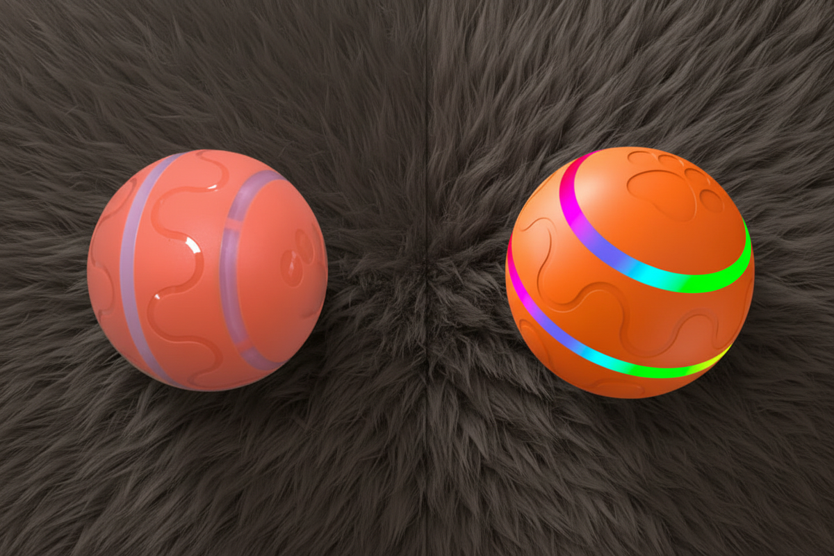 Orange ball OFF vs ON comparison