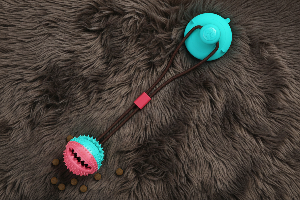 Teal and pink full set flat lay