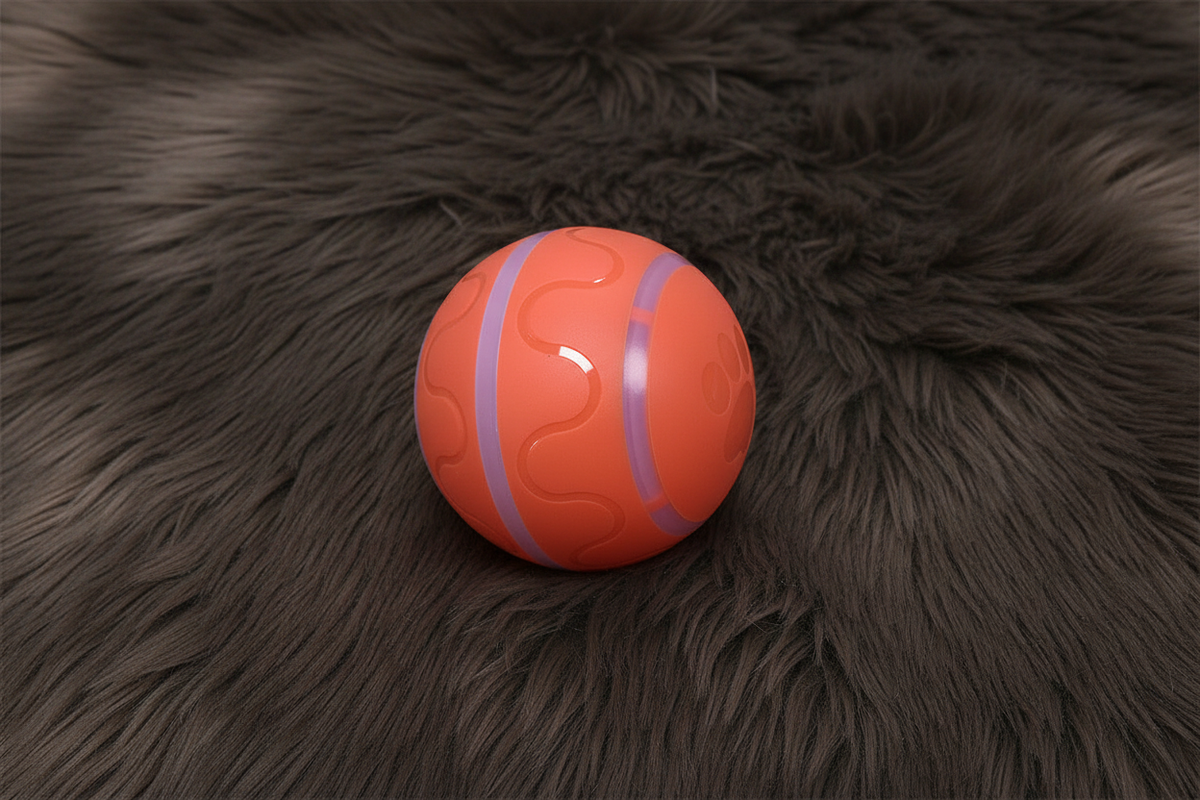 Orange ball close-up no LED