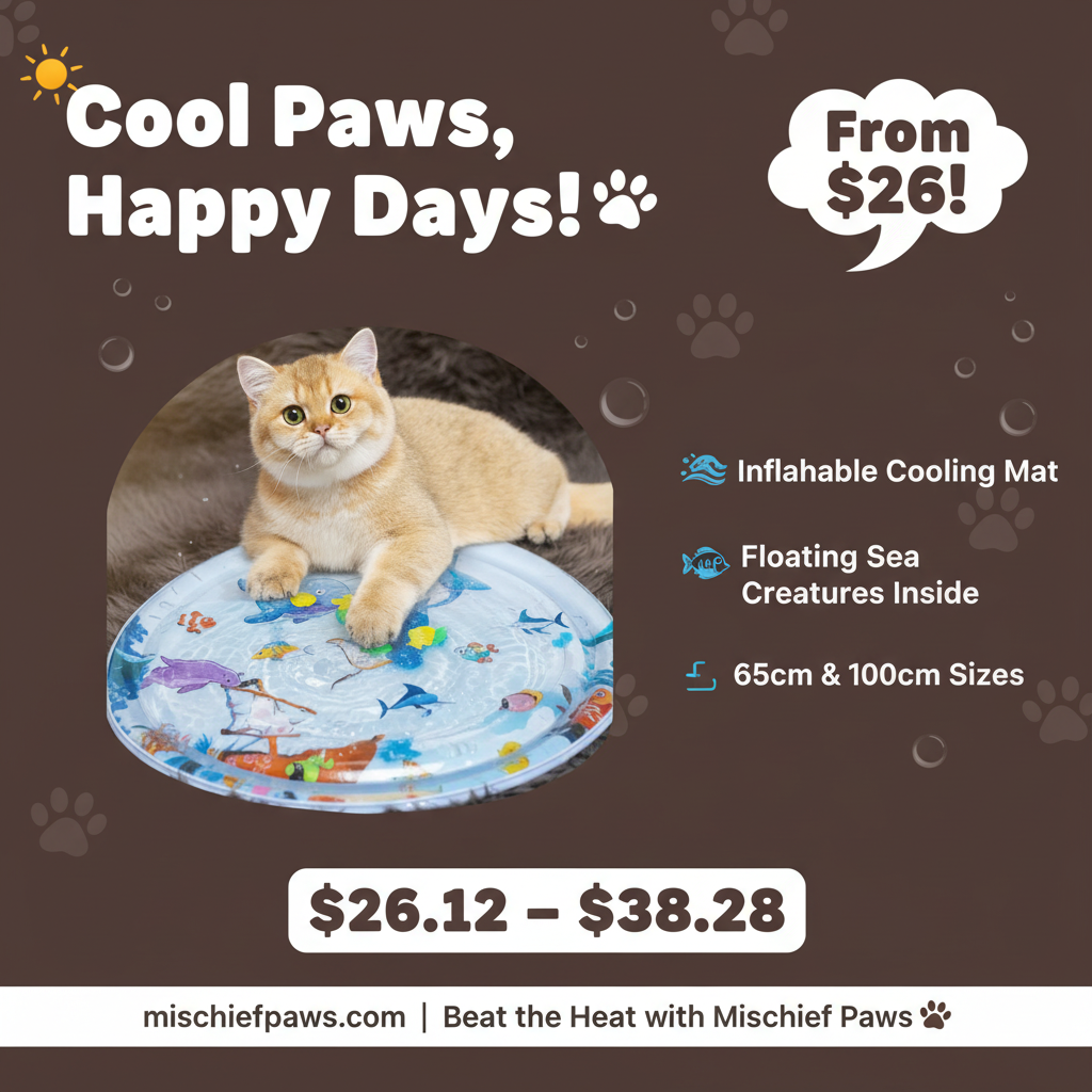Mischief Paws Cooling Mat Banner – Dark